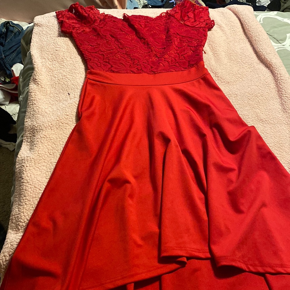 cute red homecoming dress